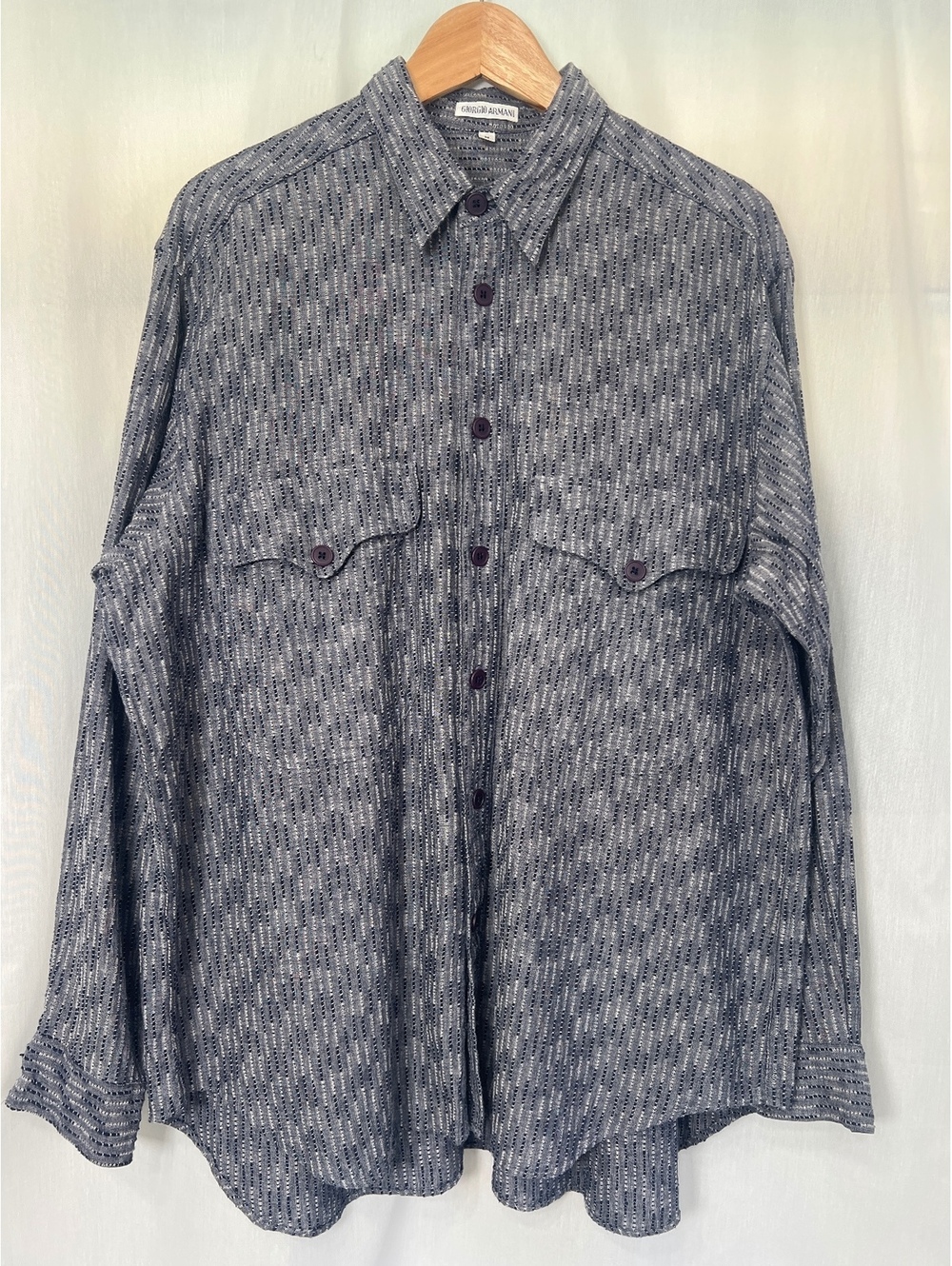 Giorgio Armani Button Up Shirt Men's Medium Vintage Oversized Style